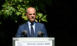Le ministre de l'Education Jean-Michel Blanquer présente les modalités de la rentrée 2020, le 26 août 2020 à Paris
