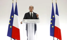 Le Premier ministre Jean Castex lors d'une conférence de presse, le 29 octobre 2020 à Paris