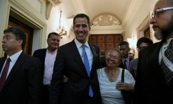 Le président de l'Assemblée nationale Juan Guaido, à Caracas, le 11mars 2019