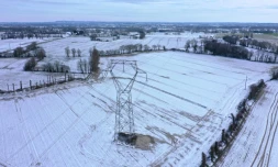 Vue aériene du village de Cadillac (ouest), le 12 février 2021