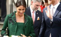 L'épouse du prince Harry, Meghan, auprÚs de son mari lors d'une célébration pour la Journée du Commonwealth, le 11 mars 019 à Londres