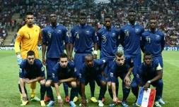 L'équipe de France des moins de 20 ans, avant la finale du Mondial face à l'Uruguay, à Istanbul, le 13 juillet 2013