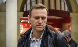 Alexeï Navalny peu aprÚs sa libération le 22 octobre 2017 à Moscou