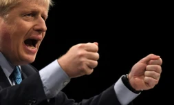 Le Premier ministre conservateur britannique Boris Johnson Ă Manchester, le 2 octobre 2019
