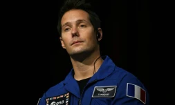 L'astronaute Thomas Pesquet, lors d'une conférence de presse à Tokyo, le 19 septembre 2018