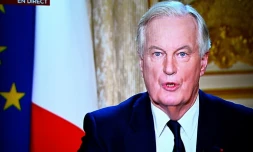 Le Premier ministre Michel Barnier à la télévision le 3 décembre 2024