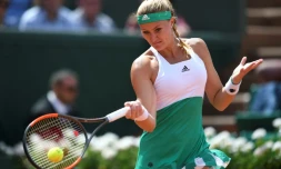 Kristina Mladenovic opposée à Garbiñe Muguruza à Roland-Garros, le 4 juin 2017
