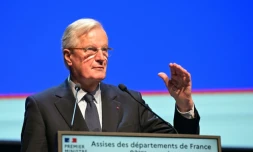 Le Premier ministre Michel Barnier aux Assises des Départements, à Angers, le 15 novembre 2024