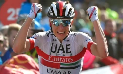 Le SlovÚne Tadej Pogacar remporte la 13e étape du Tour d'Espagne le 6 septembre 2019