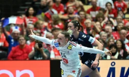 Léna Grandveau lors de la finale du Mondial contre la Norvège à Herning, Danemark, le 17 décembre 2023