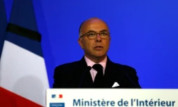 Le ministre de l'Intérieur Bernard Cazeneuve lors d'une conférence de presse le 16 juillet 2016 à Paris