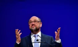 Martin Schulz lors d'un discours à Berlin le 20 juin 2017