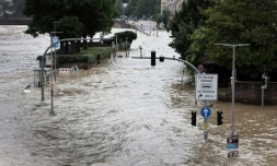 Les inondations Ă Heidelberg, en Allemagne, le 3 juin 2024