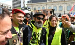 Jérôme Rodriguez défile à Paris lors de la manifestation des "gilets jaunes", la 4 mai 2019