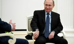 Vladimir Poutine le 21 mars 2017 au Kremlin à Moscou 