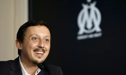 L'Espagnol Pablo Longoria, alors directeur sportif de l'OM, le 7 octobre 2020 Ă Marseille