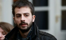 Le président de l'Unef William Martinet à Paris le 11 mars 2016