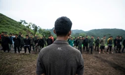 Les volontaires du Karenni People Defense Force (KPDF) dans leur camp de l'Etat de Kayah, le 7 juillet 2021