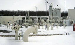 Le terminal gazier de Baumgarten en Autriche le 4 janvier 2006