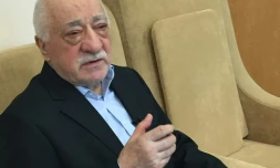 L'opposant turc Fethullah GĂŒlen lors d'une interview le 18 juillet 2016 Ă Saylorsburg en Pennsylvanie