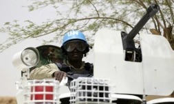 Patrouille de soldats de l'ONU à Kidal, le 27 juillet 2013