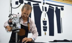 Jean-Jacques Tuffery, gérant, dans son atelier Tuffery à Florac le 26 juillet 2018