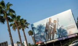 Une affiche de "Tenet" à West Hollywood, en Californie, le 19 août 2020