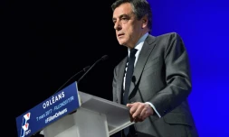 François Fillon lors d'une réunion de campagne à Orléans le 7 mars 2017