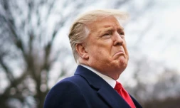 Donald Trump s'exprime depuis les jardins de la Maison Blanche avant son départ pour la Floride, le 22 mars 2019