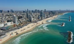 Vue aérienne de Tel Aviv, le 18 mai 2021