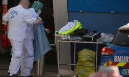 Des infirmiers et infirmières engagés dans la bataille contre le Covid-19, le 24 mars 2020
