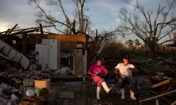 Une maison détruite à Pointe-Aux-Chenes, en Louisiane, après le passage de l'ouragan Ida le 30 août 2021