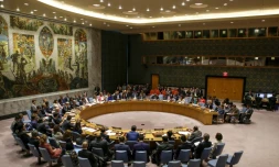 Le Conseil de sécurité des Nations Unies se réunit pour discuter de la situation des Rohingyas en Birmanie, au siège de l'ONU, à New York, le 28 août 2018