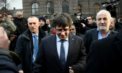 L'indépendantiste catalan Carles Puigdemont à Copenhague, le 22 janvier 2018