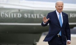 Le président américain Joe Biden à son arrivée à la base aérienne d'Andrews, près de Washington, le 30 janvier 2024