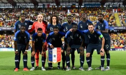 L'équipe de France des -21 ans lors du match nul 0-0 face à l'Espagne à Cesena le 24 juin 2019