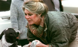 Brigitte Bardot, au refuge de Cabriès (Bouches du Rhône), le 17 janvier 1989