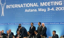 Signature, le 4 mai 2017 à Astana, d'un accord visant à créer des zones sécurisées en Syrie