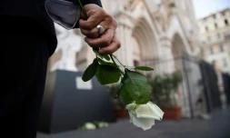 Hommage aux trois victimes de l'attaque au couteau du 29 octobre 2020, à Nice le 29 octobre 2021