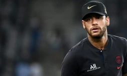 L'international brésilien du PSG Neymar à la fin du Trophée des champions remporté contre Rennes le 3 août 2019 à Shenzhen (Chine)