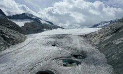 Le glacier de l'Adamello, dans les Alpes italiennes, le 1er septembre 2023