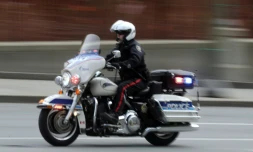 Un motard de la police dans les rues d'Ottawa au Canada, le 22 octobre 2014