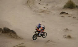 Le Britannique Sam Sunderland lors de la 7e étape du Dakar, le 9 janvier 2017 à Uyuni