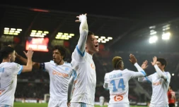 Victoire nette de l'OM face au Stade Rennais, avec notamment un but signé Florian Thauvin, le 13 janvier 2018 au Roazhon Park