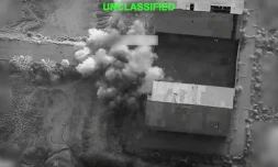 Image tirée d'une vidéo, le 15 juillet 2026, diffusée par le Commandement central des États-Unis le 13 juillet 2026, montrant ce que l'armée américaine présente comme une frappe en Iran