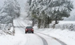Chutes de neige à Ceyssat, en Auvergne, le 29 octobre 2018
