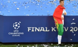 L'attaquant portugais du Real Madrid Cristiano Ronaldo lors de la victoire face à Liverpool en finale de Ligue des champions le 26 mai 2018