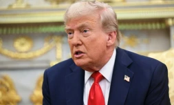 Le président américain Donald Trump dans le Bureau ovale de la Maison Blanche, le 3 septembre 2025 à Washington