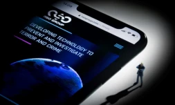 Le logo du groupe NSO, fabricant du logiciel Pegasus, sur un écran de smartphone en juillet 2021 