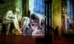 Des peintures de Pierre Bonnard projetées dans le cadre de l'exposition immersive "Monet, Renoir... Chagall" à l'Atelier des Lumières, le 26 février 2020 à Paris 